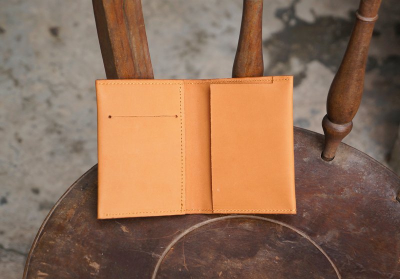 多卡卡夹 card case 顶级牛皮 简约 可专属刻字 精致包装 - 名片夹/名片盒 - 真皮 卡其色