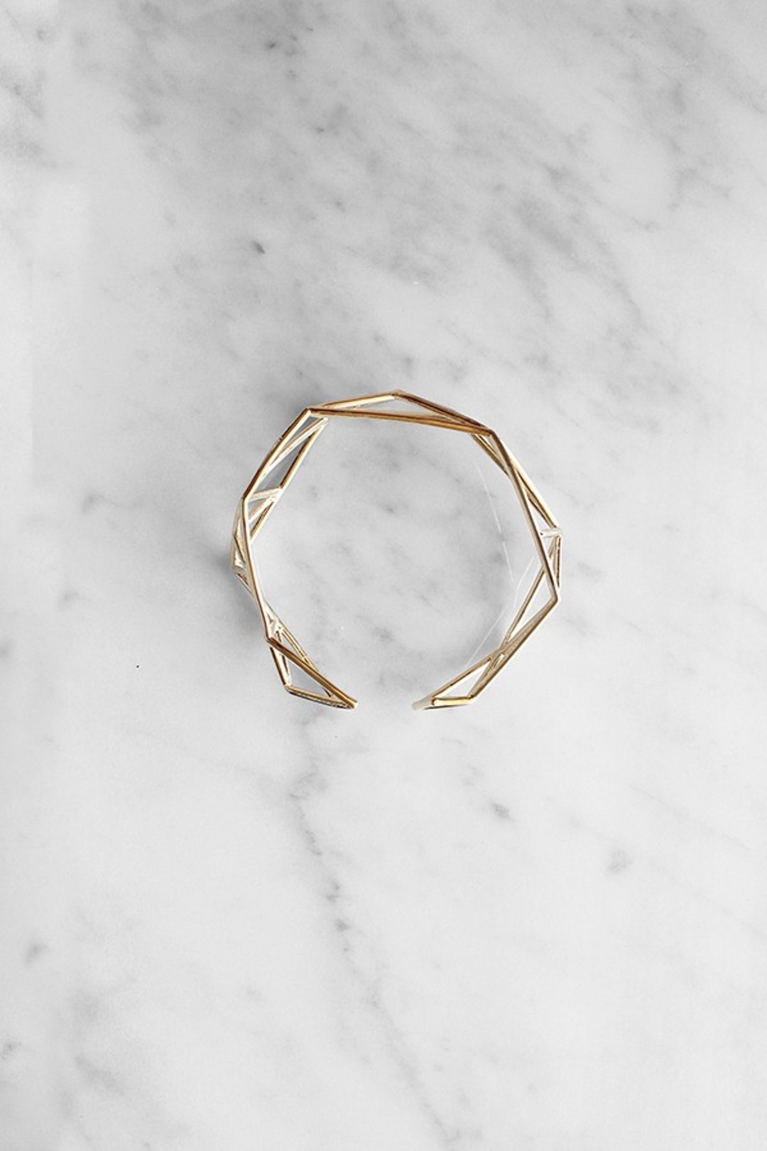 Poly Struc Bangle - 金色 - 手链/手环 - 铜/黄铜 金色