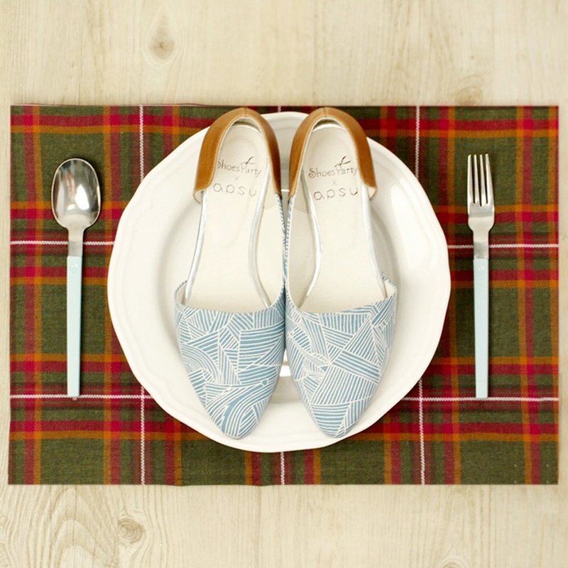 ----------Shoes Party----------忧郁麦田圈侧篓空包鞋/女鞋/手工订制/日本布料 - 芭蕾鞋/娃娃鞋 - 其他材质 