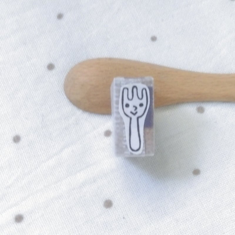 小豆子印章--叉子君 - 印章/印台 - 橡胶 白色