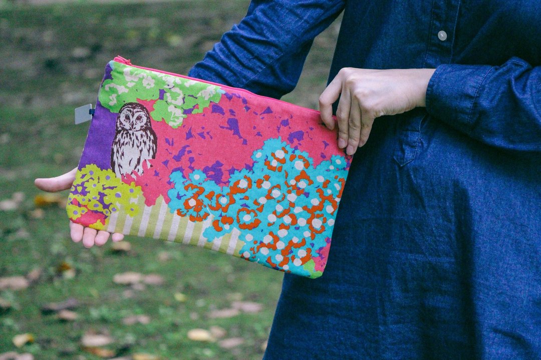 专属订单 - 野生动物・IPAD BAG + 桃红奈良鹿・小化妆包 - 化妆包/杂物包 - 棉 粉红色