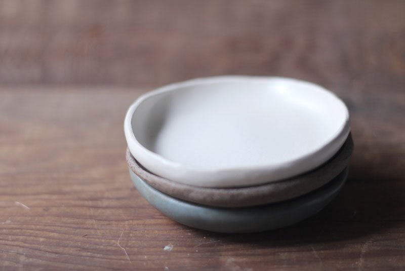 小陶盘 - 香薰/精油/线香 - 其他材质 白色