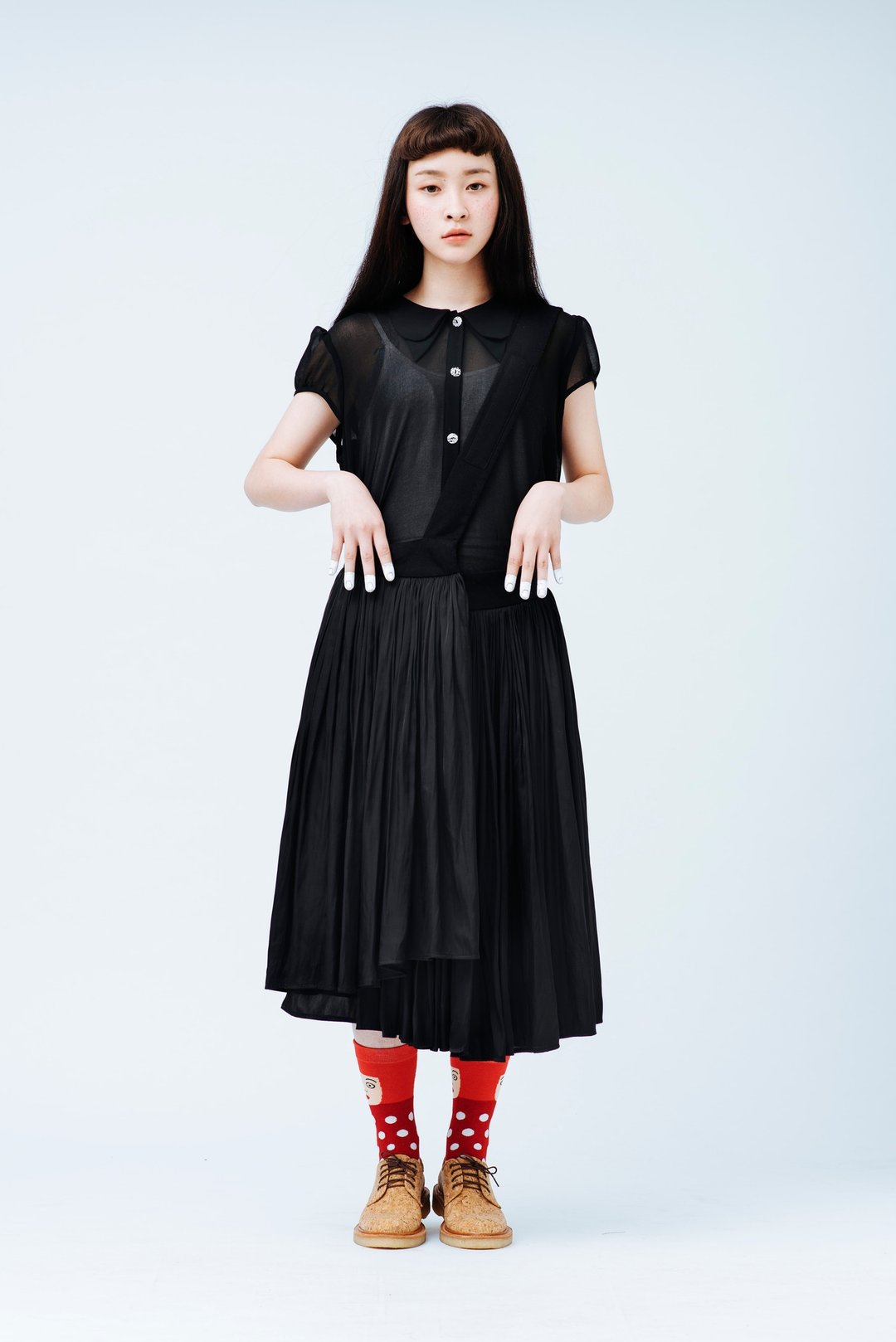 JUBY CHIU / 斜肩黑裙 - 裙子 - 其他材质 黑色