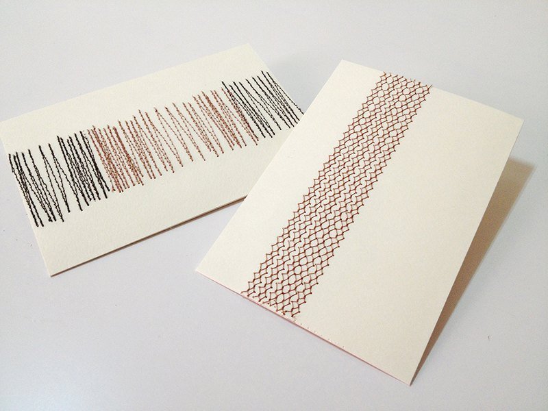 ::Lane68:: 好心情手工车线明信片 - 卡片/明信片 - 纸 白色