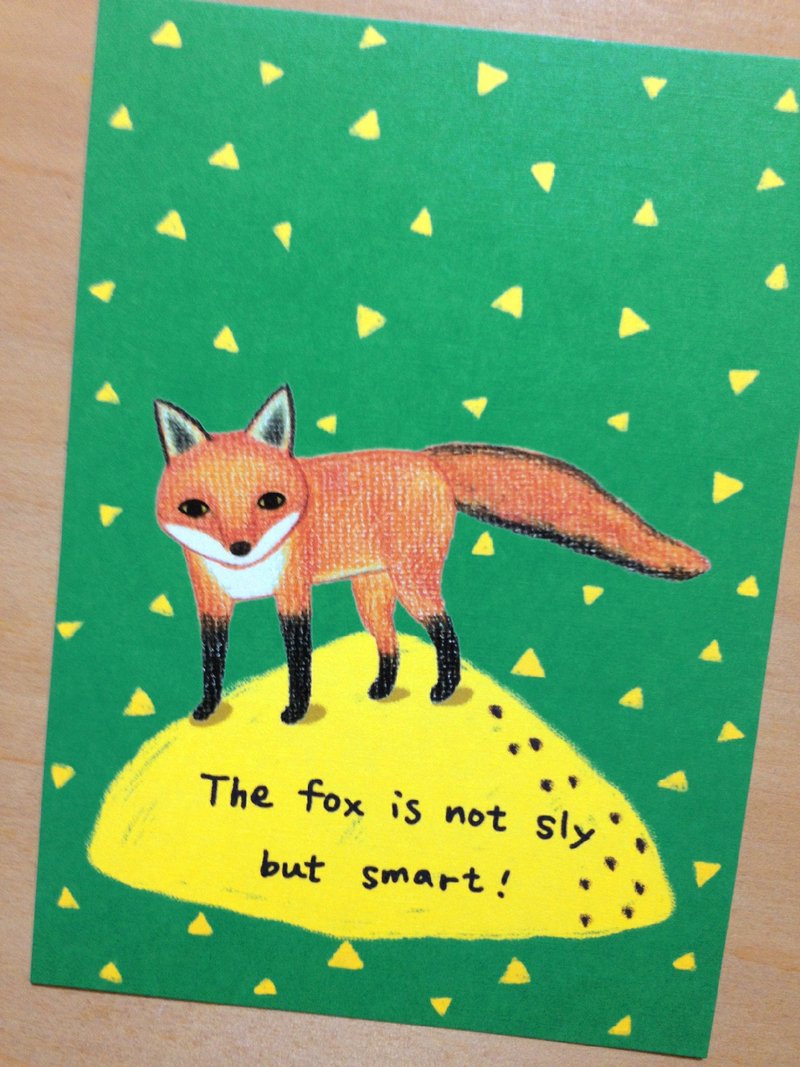 狐狸先生 插画明信片 - 卡片/明信片 - 纸 橘色