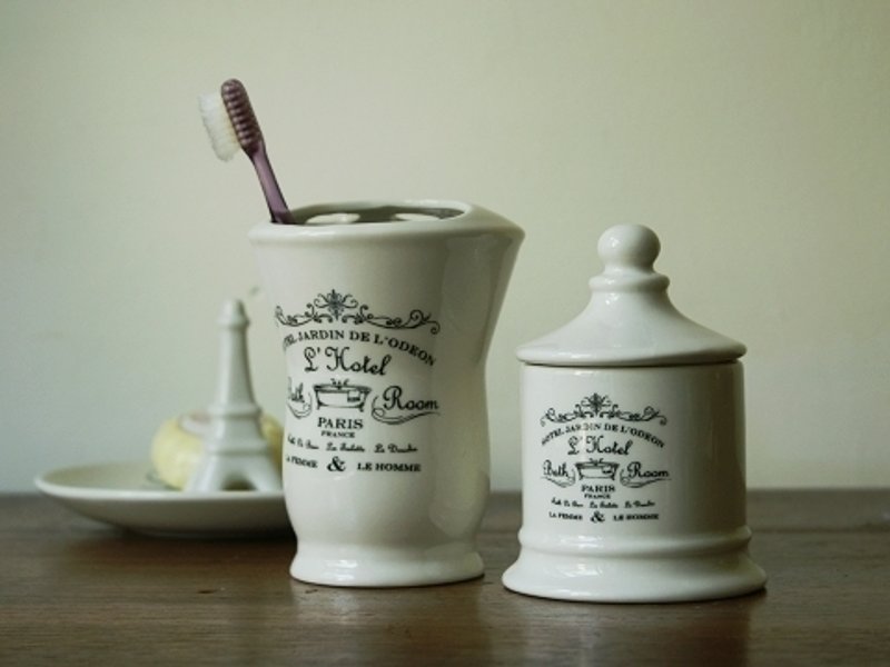 优雅法国三星小旅馆 附盖储物罐 - 其他 - 其他材质 白色