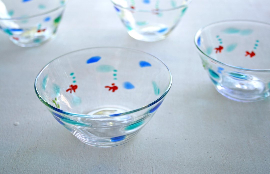 Goldfish flat bowl - 浅碟/小碟子 - 玻璃 蓝色