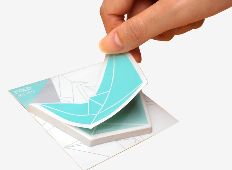 FOLD MEMO  耶诞新年交换礼物/ 折纸便利贴 - 纸船 - 贴纸 - 纸 绿色