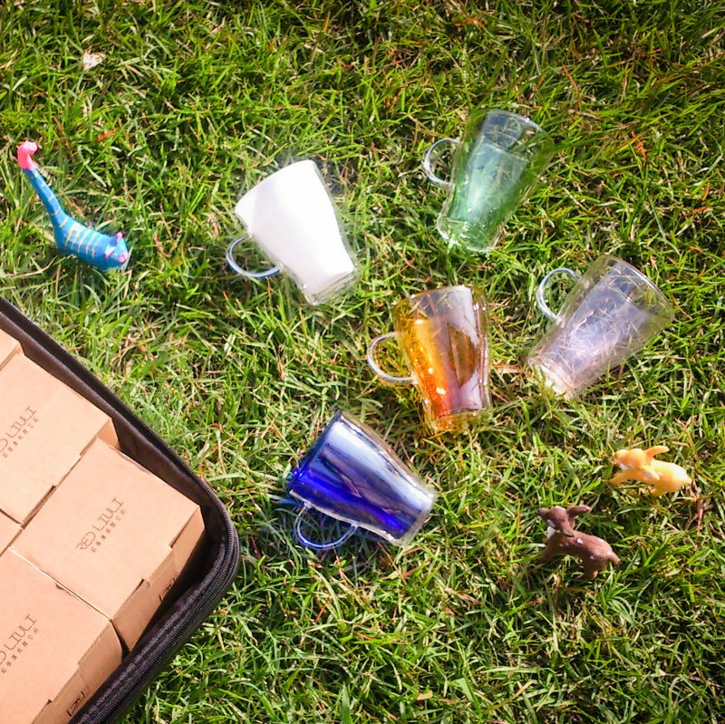 【舞色双层玻璃杯】 舞色系列 - 5入组 - 咖啡杯/马克杯 - 玻璃 多色