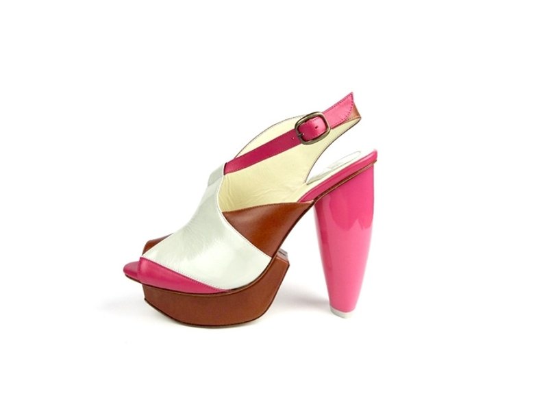 限量设计专利唇型高跟鞋 复仇 灰/桃/咖-尺码已陆续绝版请先询问 - 高跟鞋 - 真皮 灰色