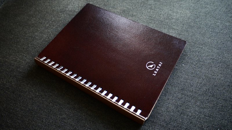 Leatai真皮竹片抽取夹活页本 - 笔记本/手帐 - 真皮 咖啡色