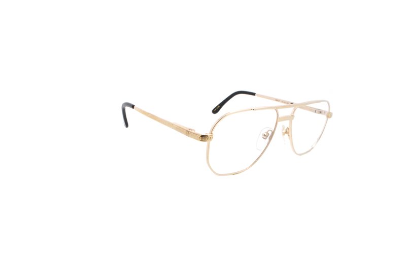 可加购平光/度数镜片 Solex SY-530 COL.01 90年代香港制古董眼镜 - 眼镜/眼镜框 - 其他金属 金色