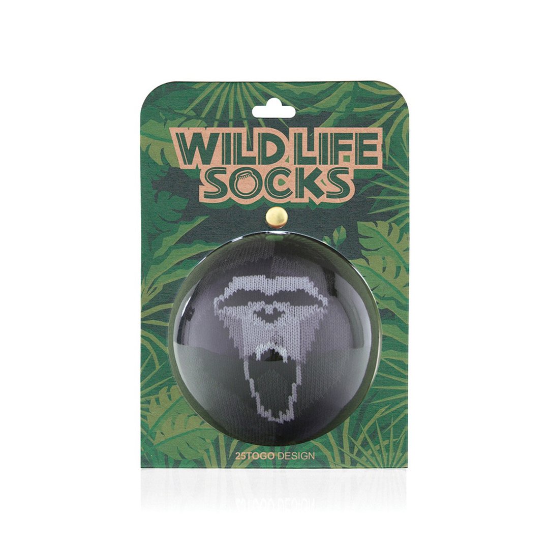 WILDLIFE SOCKS_野生动物袜_黑猩猩 - 袜子 - 其他材质 黑色