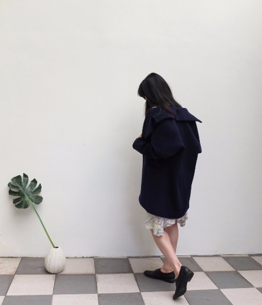复古风喀什米尔羊毛双扣大衣 - 女装休闲/机能外套 - 其他材质 