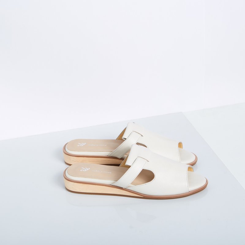 Off White-MAPLE Open-Toe Sandals - 男女凉鞋 - 真皮 白色