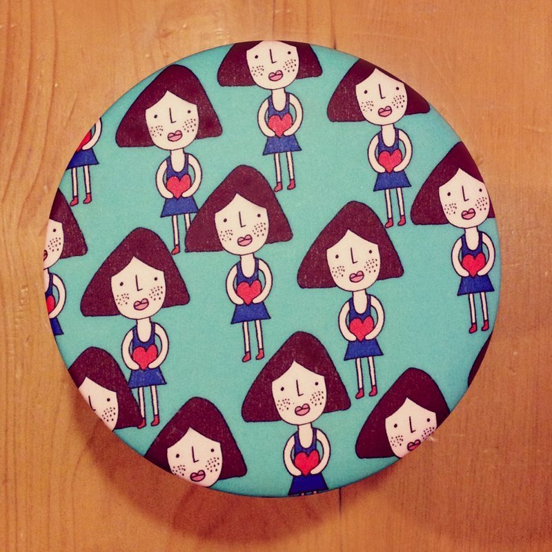 ♫9厘米超大徽章➔御饭团头 - 徽章/别针 - 其他金属 绿色