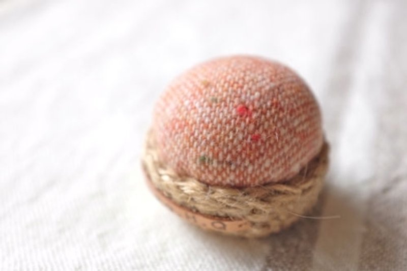 彩色糖果。麻线针插 [橘色彩点点] - 其他 - 其他材质 橘色