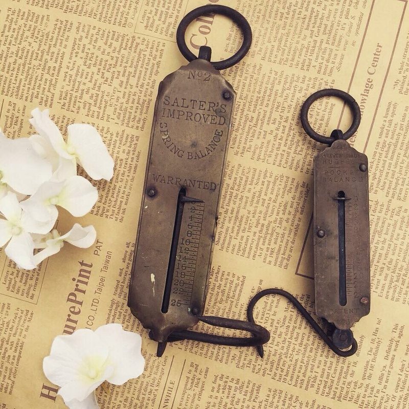 英国制知名百年制秤公司Salter-钓鱼秤 古董小钓秤 - 摆饰 - 其他金属 金色