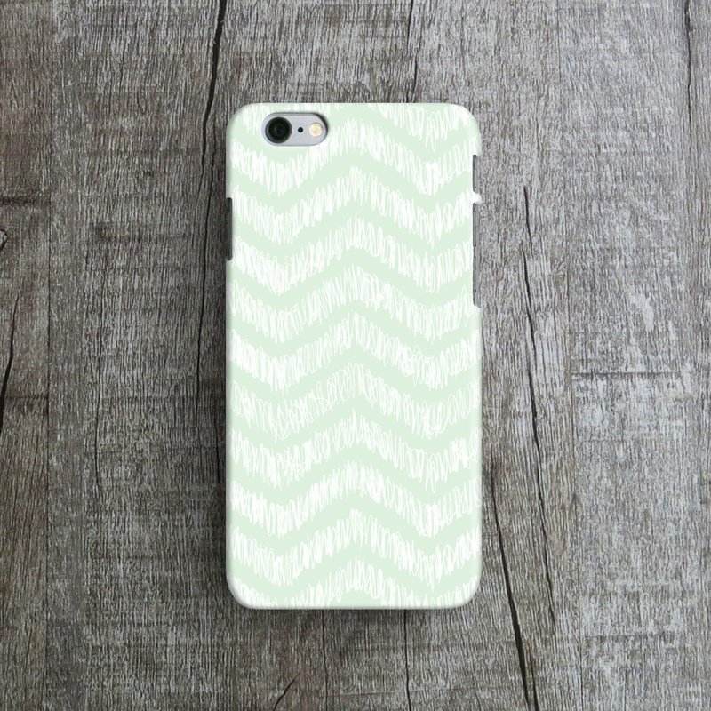OneLittleForest - 定制手机保护壳- iPhone 7, iPhone 6 , iPhone SE- 手绘波浪纹 - 手机壳/手机套 - 塑料 绿色