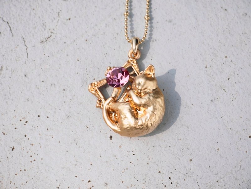 熟睡猫咪 - Wednesday  *项链 - 项链 - 其他金属 金色