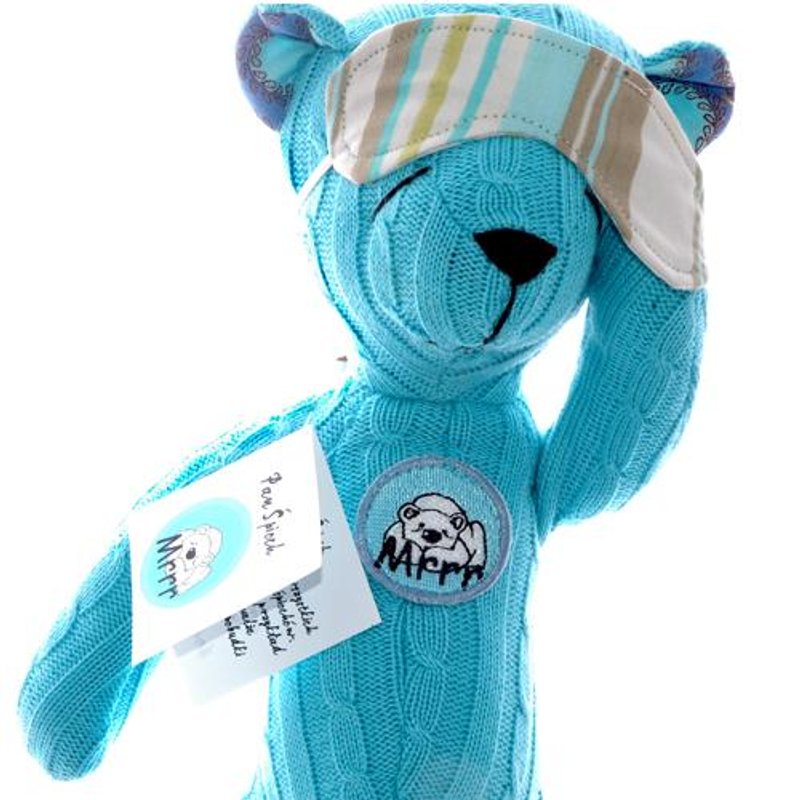 【欧洲手工制】波斯卡泰迪 Boska's Teddies 典藏Readymade系列 - Mr. Sleepyhead - 玩偶/公仔 - 棉．麻 蓝色