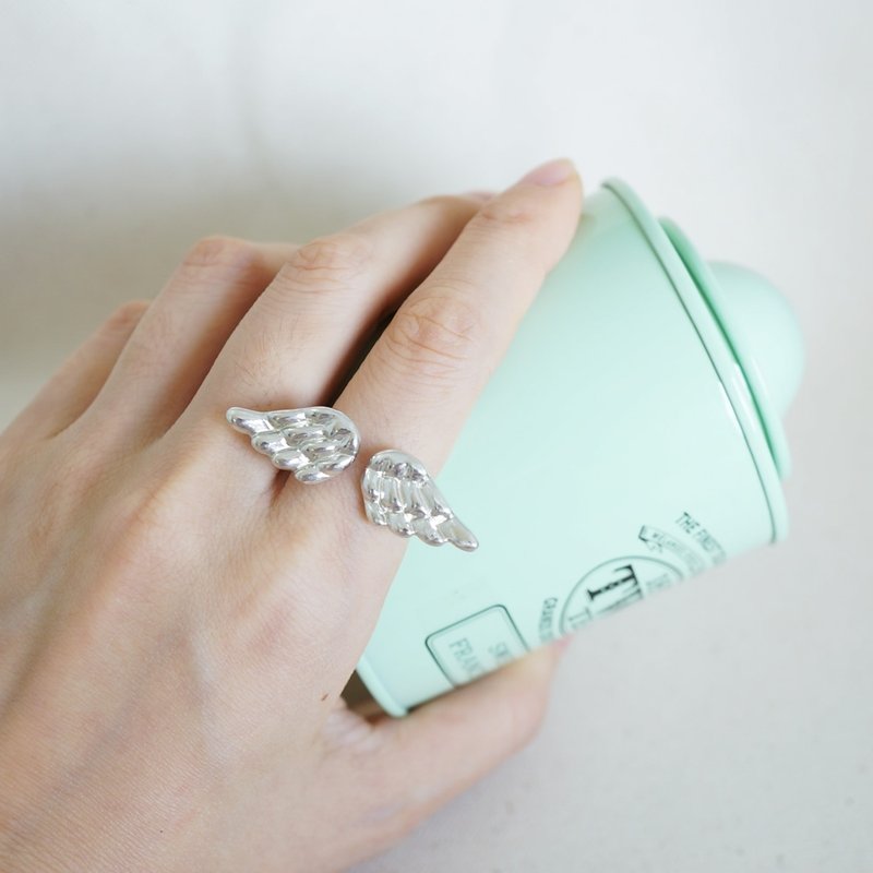 天使翅膀戒指 - 纯银款 - 戒指 - 纯银 银色