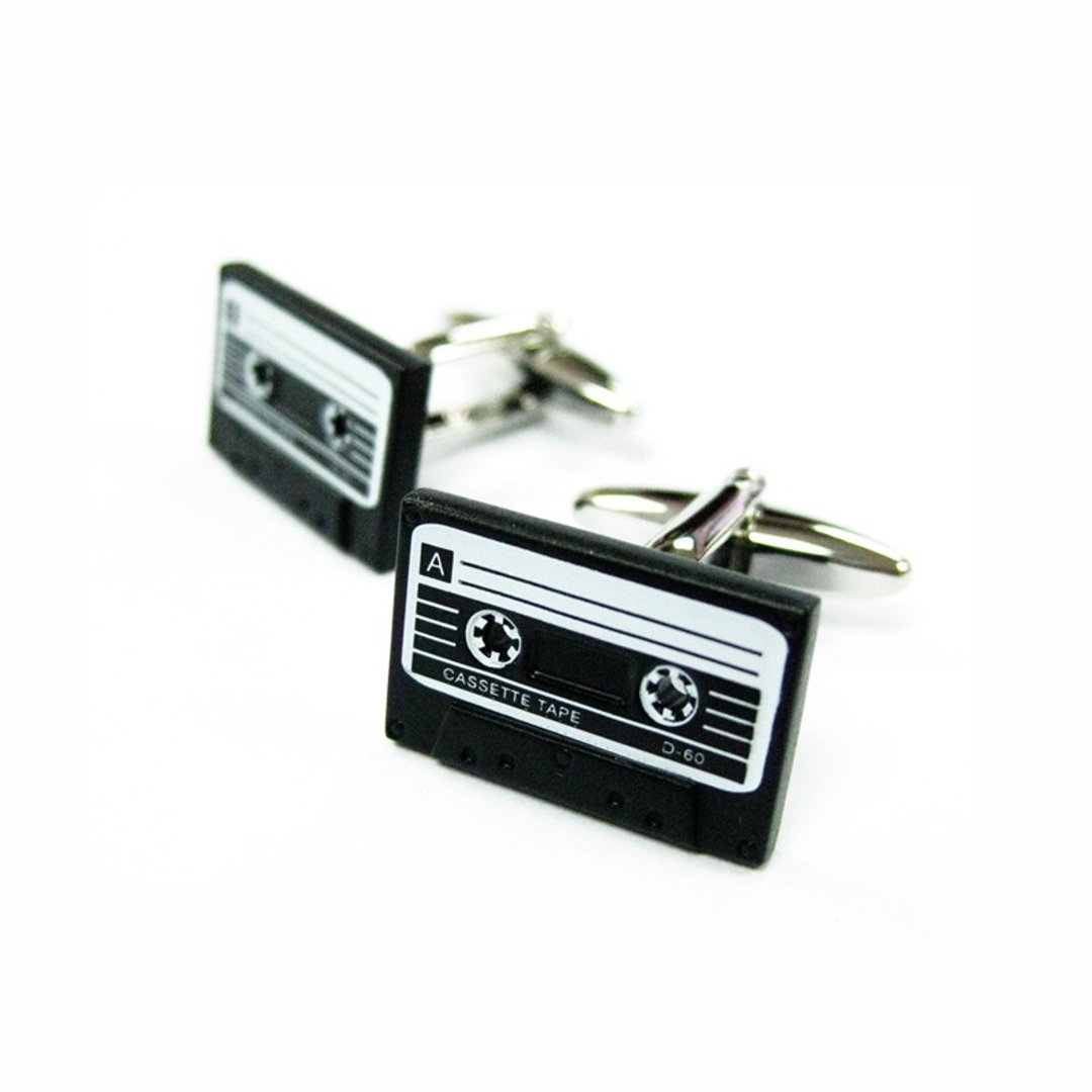 [LORRAINE'S CUFFLINK] 卡式带 袖扣 Cassette Tape Cufflink - 袖扣 - 其他金属 