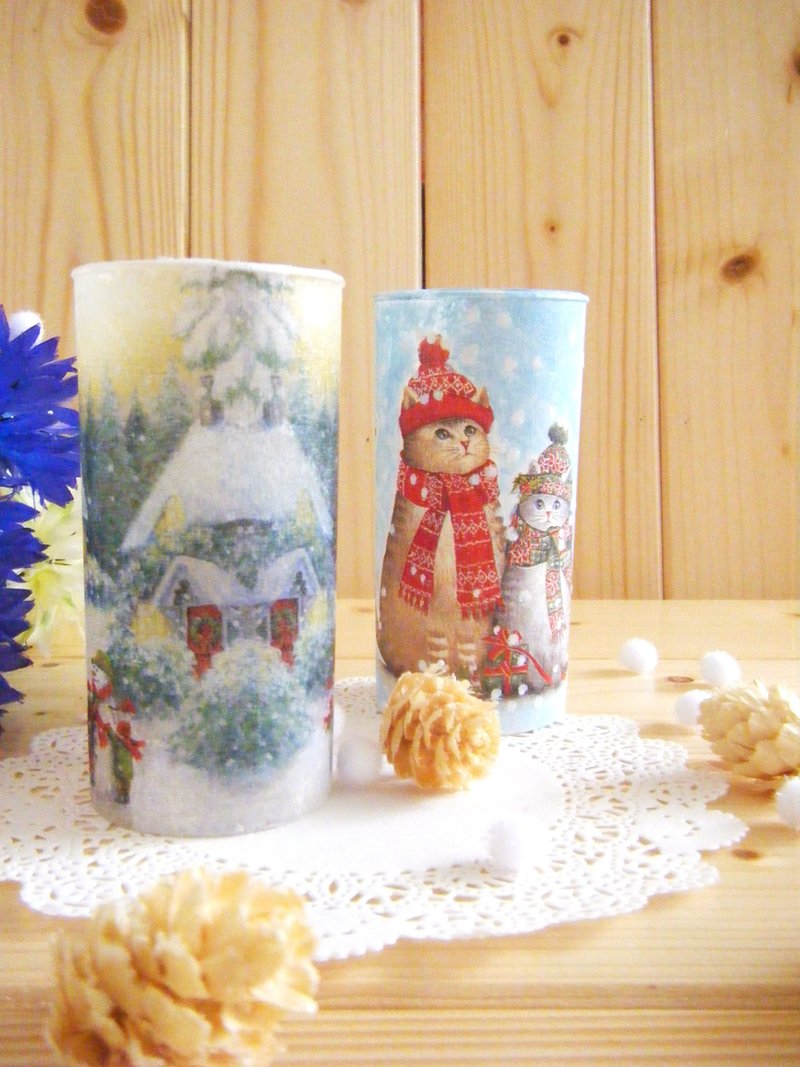 圣诞节LED烛台 - 蜡烛/烛台 - 塑料 多色