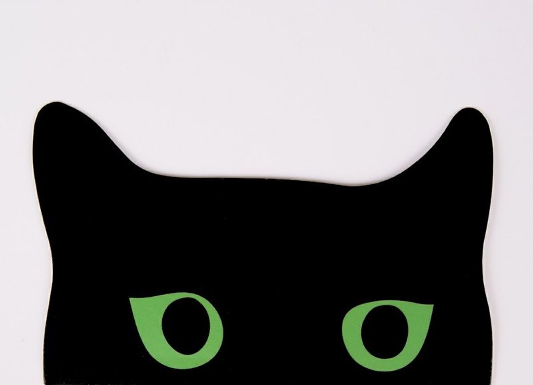 猫出没注意!贴纸 - 邪恶小黑(绿眼) - 贴纸 - 纸 黑色