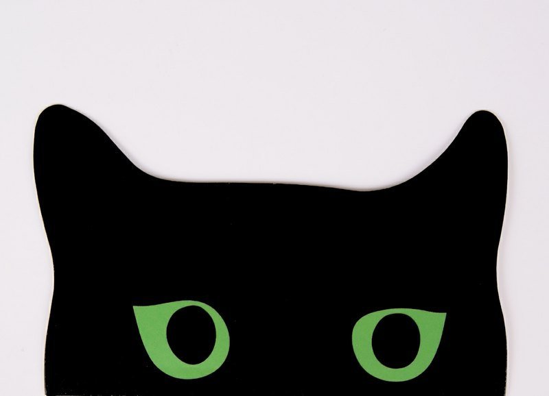 猫出没注意!贴纸 - 邪恶小黑(绿眼) - 贴纸 - 纸 黑色