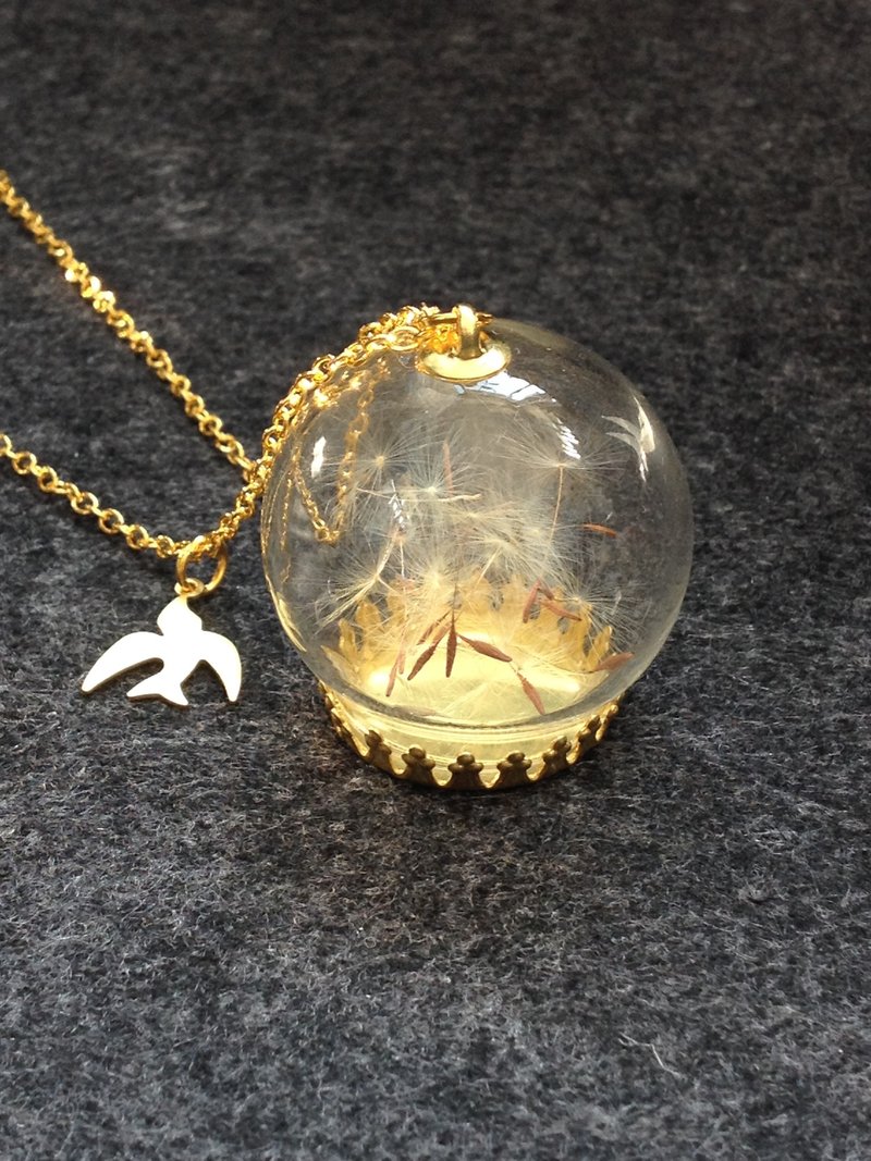 [imykaka] ♥ 自然系-3款选-蒲公英玻璃球-古典项链 - 项链 - 玻璃 白色