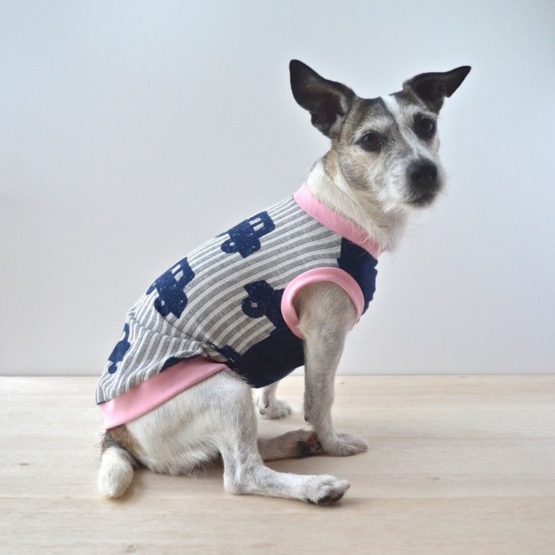 Anti-Mosquito Dog Clothes "Cars" L - 衣/帽 - 其他材质 蓝色