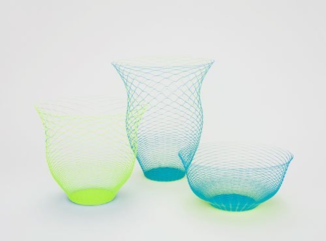 air vase 空气纸型容器 （蓝x黄） - 木工/竹艺/纸艺 - 纸 绿色