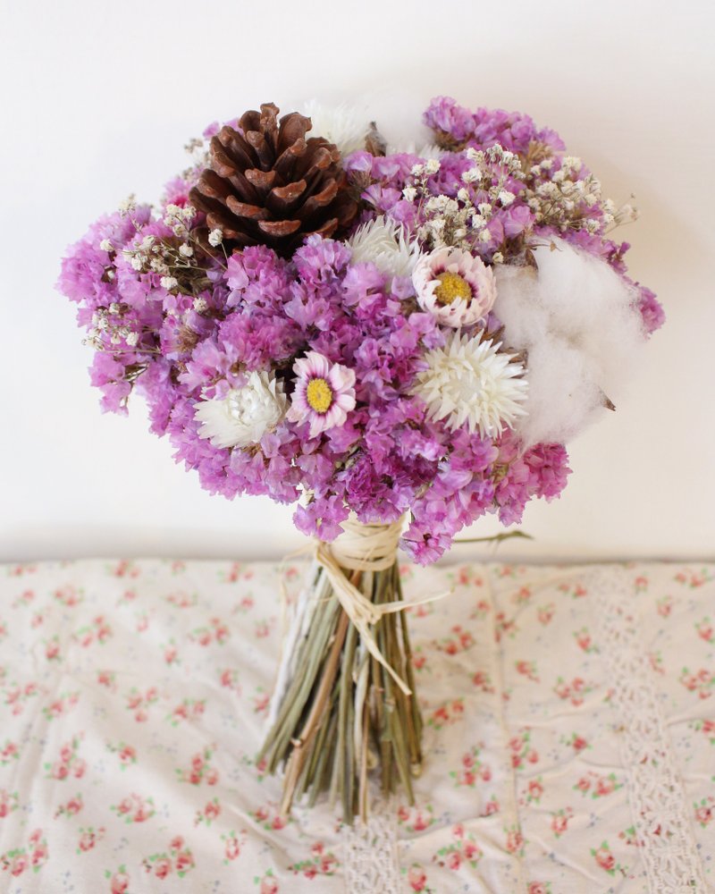 Flover芙拉设计 “乡村松果”干燥花捧花 新娘捧花 外拍 - 植栽/盆栽 - 植物．花 
