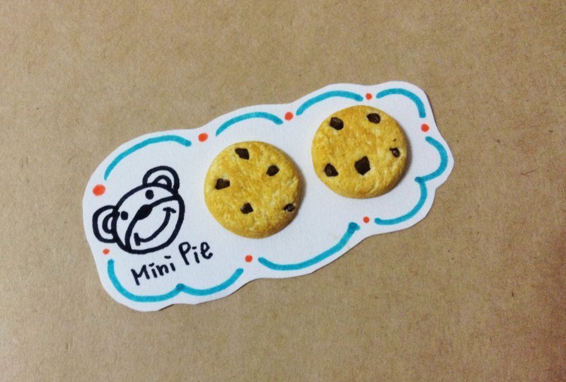 曲奇饼干耳环(可改耳夹式)  ((满600随机送神秘小礼物)) - 耳环/耳夹 - 粘土 多色