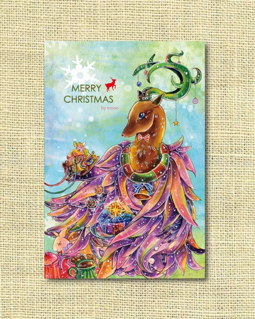 【圣诞节 限定】美好圣诞鹿Dear Merry Christmas!圣诞卡片 - 卡片/明信片 - 纸 红色