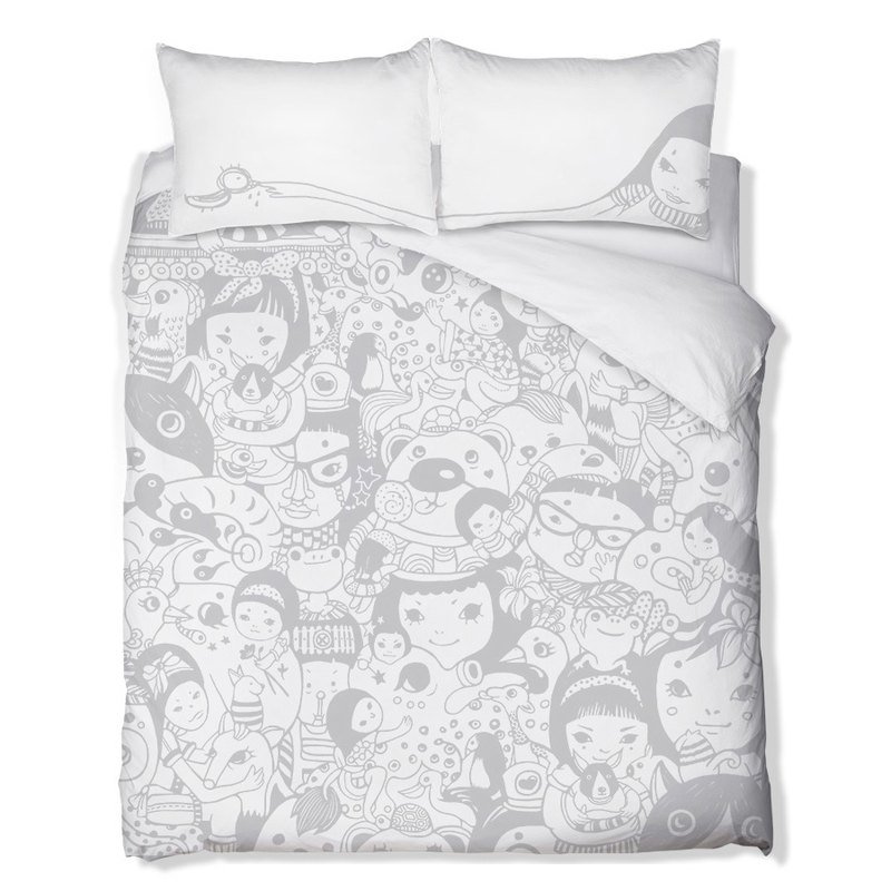 Fairy 百人 标准双人寝具3件组 - 摆饰 - 棉．麻 白色