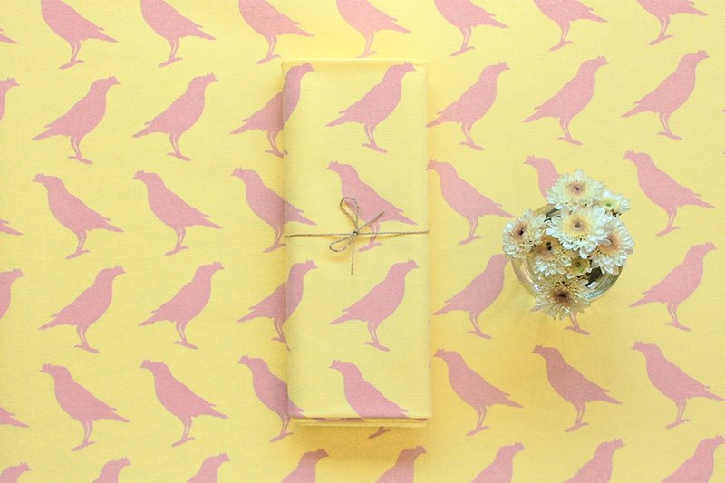 布匹-大八哥/黄底紫花(250g) - 其他 - 其他材质 粉红色