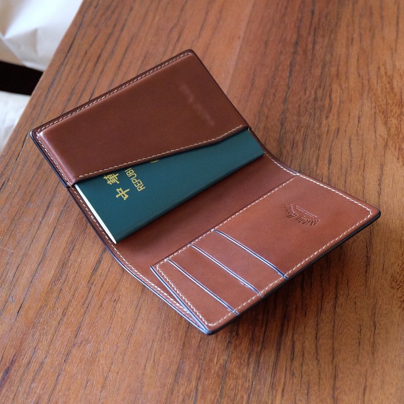 MILDY HANDS - Passport Holder 03 护照夹 / Buttero 植鞣牛革 - 护照夹/护照套 - 真皮 咖啡色