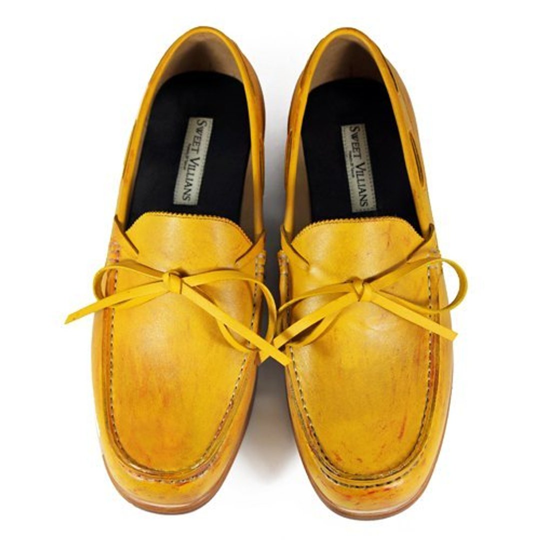 Toadflax M1122 Paintbrush Gold  leather loafers - 男款牛津鞋/乐福鞋 - 真皮 黄色
