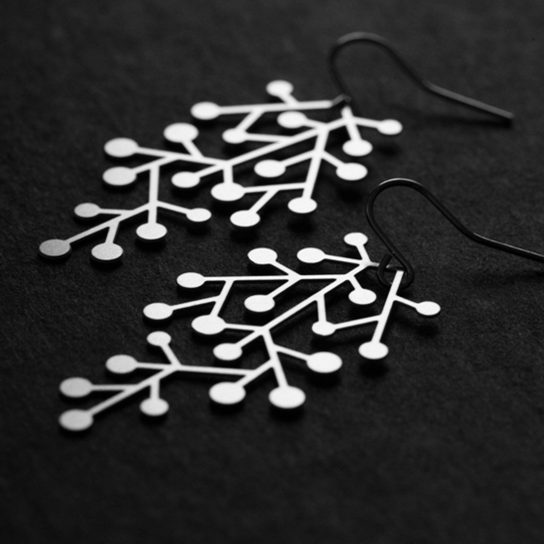 雪花耳环 Snow Days Earring - 耳环/耳夹 - 其他金属 
