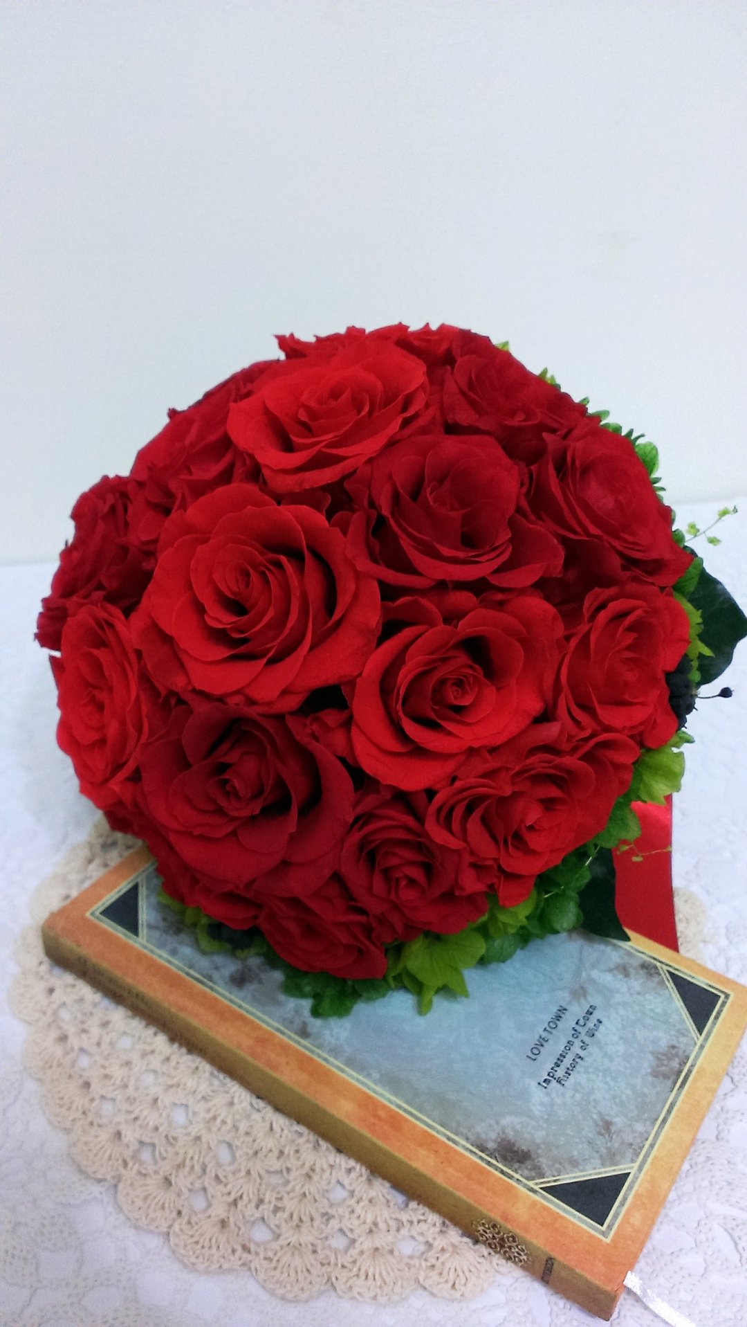 幸福花嫁-不凋花新娘捧花(20cm) *交换礼物*情人节*婚礼*生日礼物 - 植栽/盆栽 - 植物．花 红色