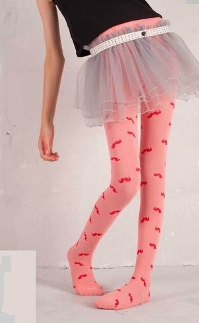 粉色俏胡子图案裤袜 - 其他 - 其他材质 粉红色
