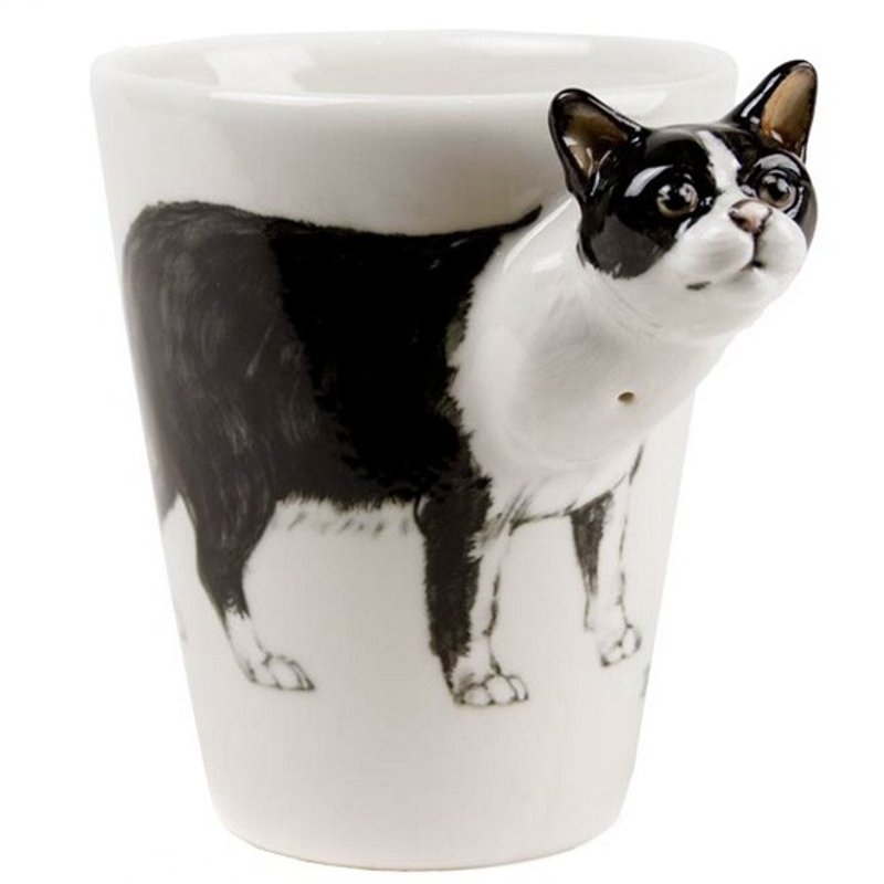 (限量品)【MSA 英国短毛猫马克杯】Blue Witch英国手绘杯立体刻字陶瓷杯 刻字艺术品British Shorthair收藏品 猫 宠物杯 - 咖啡杯/马克杯 - 其他材质 黑色