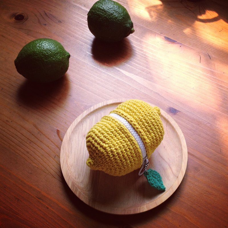 莱姆零钱包 - 零钱包 - 棉．麻 黄色