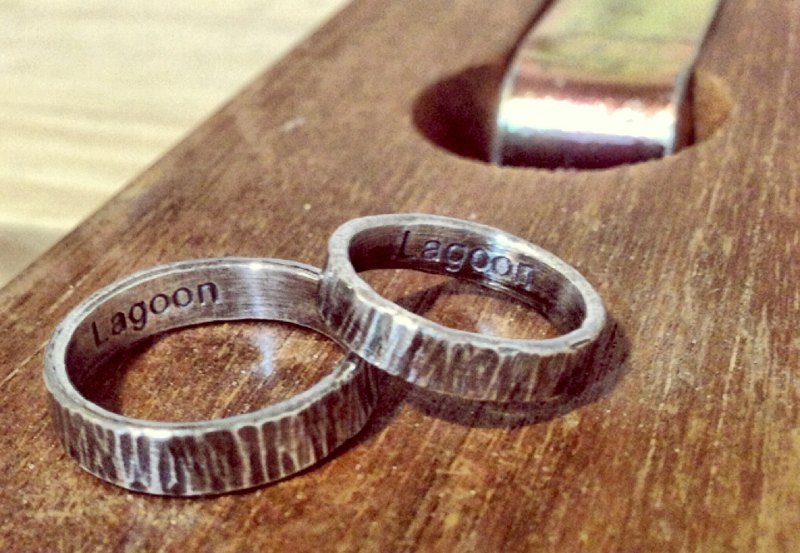 痕迹.染黑款【MR020】手工.手作.纯银戒.男戒.女戒.对戒 - 戒指 - 其他金属 灰色