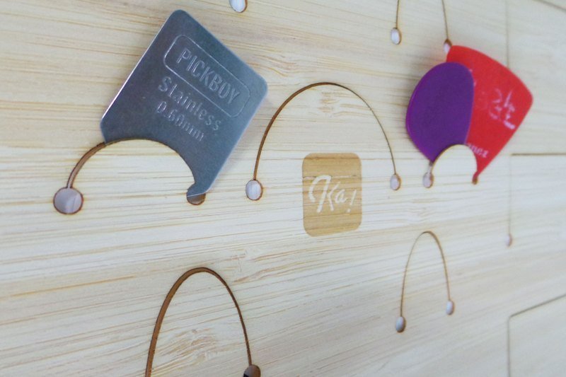 KA! bamboo no1 2入 竹制墙面卡夹 文具 小物 - 文件夹/资料夹 - 竹 咖啡色