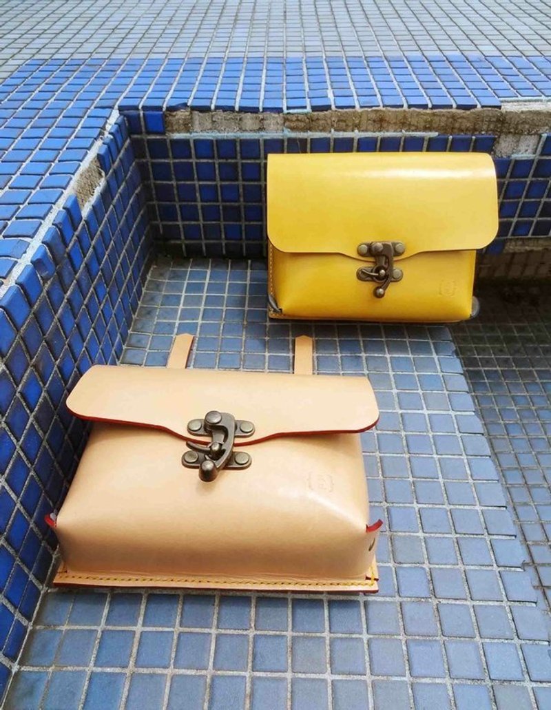 单车乐活包（有内里 可挂腰带） - 其他 - 真皮 黄色