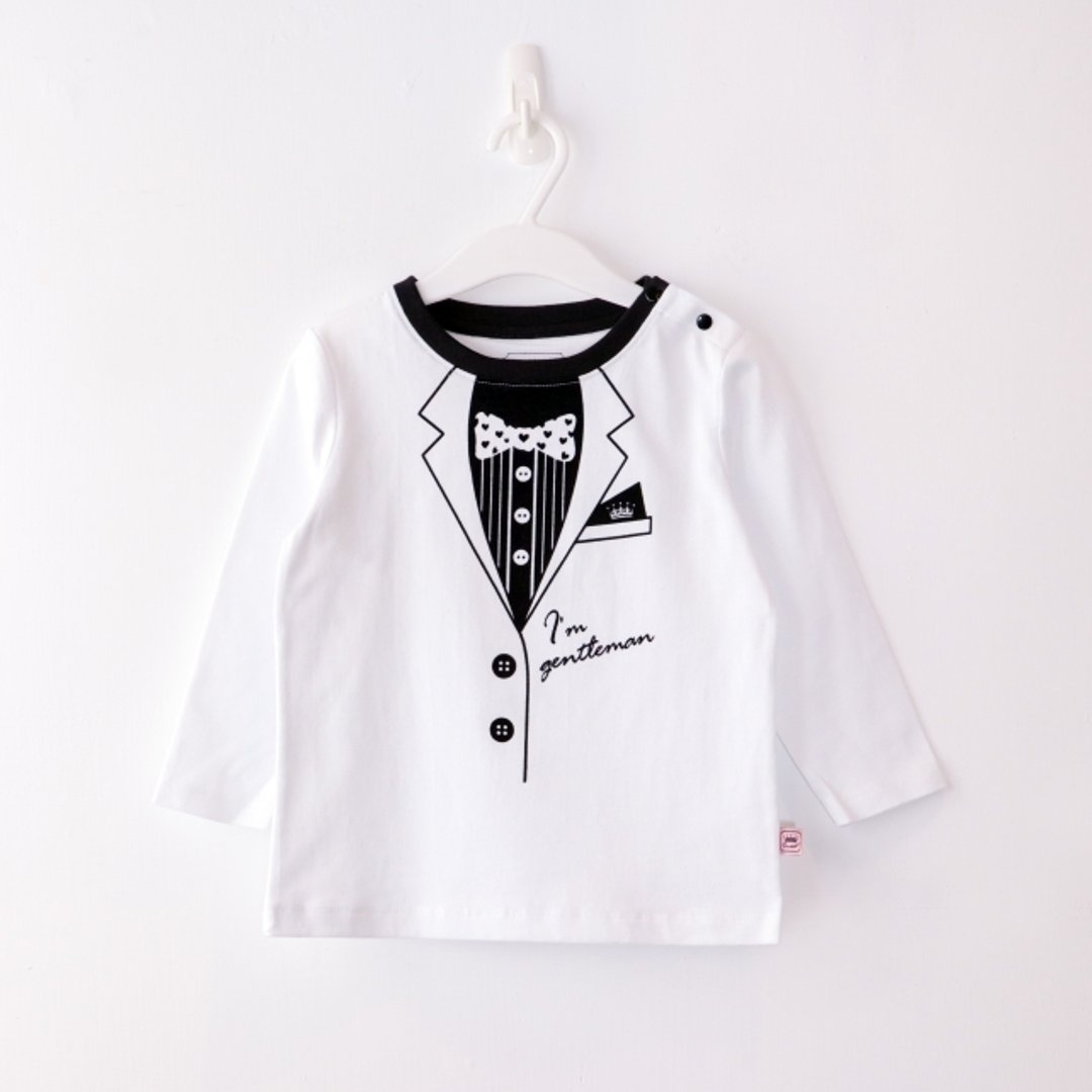PUREST baby collection 小绅士西装/长袖上衣T恤【白色款】❤ 独家款式设计 - 其他 - 棉 白色