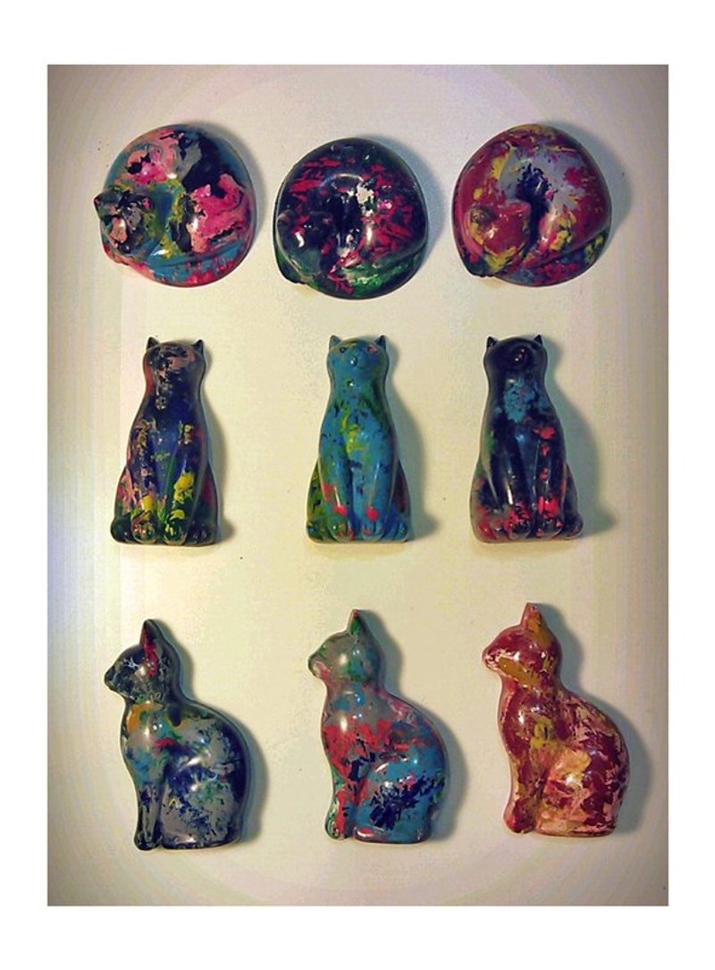 Mix 彩色蜡笔猫（单只） - 其他 - 其他材质 多色